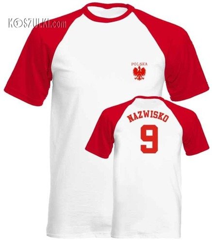 T Shirt Baseball Maly Orzeł I Własne Nazwisko Oraz Numer Sportowe Koszulki Reprezentacji 7682