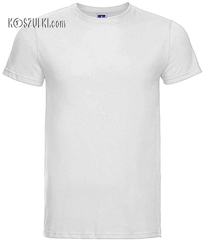 T-shirt slim Biały Biały | meskie \ Bez nadruku \ T-shirt Czysty