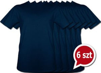 Pakiet 6 sztuk T-Shirt - GRANATOWY