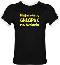 T-shirt Fit Najfajniejszy Chłopak na Świecie Czarny