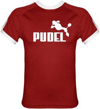 T-shirt Fit Pudel Czerwony