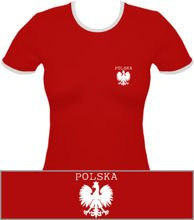 koszulka damska Polska kibica mały Orzeł Czerwony