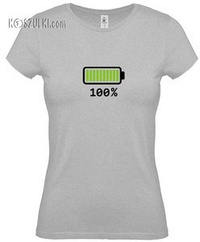 Koszulka damska  Bateria 100%