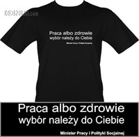 t-shirt Praca albo zdrowie