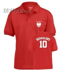 T-shirt dziecięcy Polo mały orzeł Nazwisko i numer