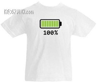 T-shirt dziecięcy Bateria 100%