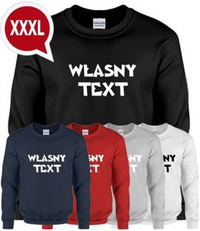 Bluza z własnym nadrukiem- Czarna xxxl