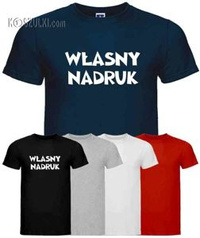 T-shirt slim z własnym nadrukiem- Granatowy