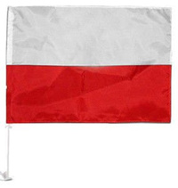 Flaga Polska Samochodowa z masztem