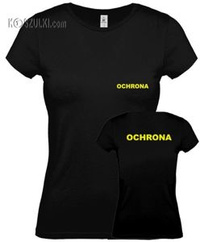 koszulka damska Ochrona- CZARNA