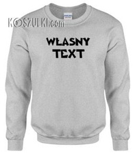 Bluza z własnym nadrukiem- Jasna szara