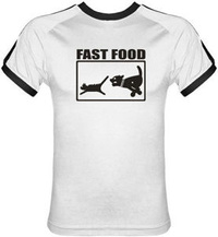 T-shirt Fit Fast Food Biały