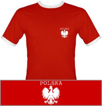 t-shirt 2K008 Polska mały Orzeł Czerwony