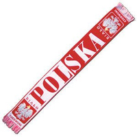 szalik Polska kibica reprezentacji,tkany ,połówki