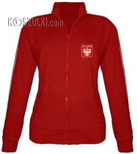 Bluza damska reprezentacji Polski rozpinana z godłem na piersi