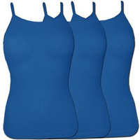 Pakiet 3 sztuk Top damski Niebieski Ramiączka