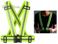 Szelki odblaskowe  kamizelka BHP regulowane rozpinane żółte  odblask