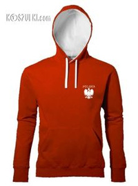Bluza Polska z kapturem kontrast mały orzeł
