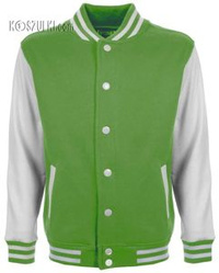 Kurtka baseball Dziecięca- zielono-biała