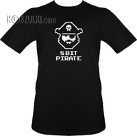t-shirt 8 bit pirate