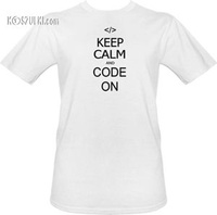 T-shirt Keep calm and code on