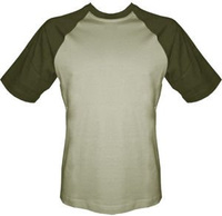 T-shirt Baseball beżowo-khaki