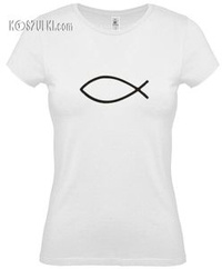 Koszulka damska Rybka chrześcijaństwo