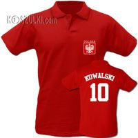 T-shirt Polo Polska z własnym nazwiskiem i numerem