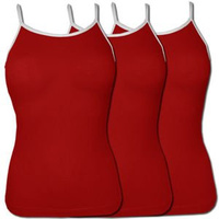 Pakiet 3 sztuk Top damski Czerwony Ramiączka