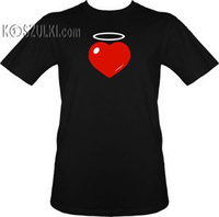 t-shirt serce Aureolka
