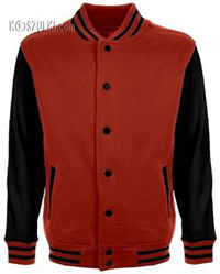 Kurtka baseball Dziecięca- Czerwono-czarna