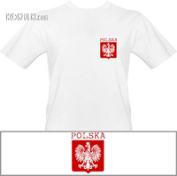 tshirt koszulka reprezentacji Polska male godlo kibica Biały
