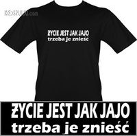 t-shirt Życie jest jak jajo