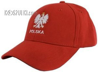 Czapka Baseball z daszkiem, Polska Orzeł przód