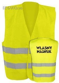 Kamizelka ochronna BHP z odblaskiem i własnym nadrukiem
