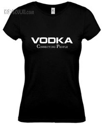 koszulka damska Vodka-CZARNA
