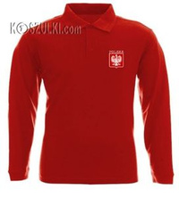 Koszulka Polo Polska długi rękaw Dziecko małe godło
