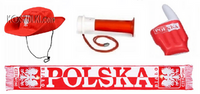 Zestaw kibica polska repezentacji euro 2024 szalik kapelusz trąba 43
