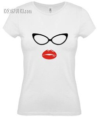 Koszulka damska Okulary + usta