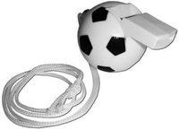 Gwizdek Kibica w kształcie piłki na sznurku