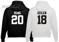 Zestaw bluz z kapturem King & Queen i Twój numer