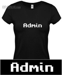 koszulka damska Admin- CZARNA