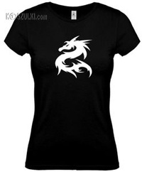 koszulka damska Dragon Tatoo 1- CZARNA