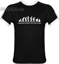 T-shirt Fit Ewolucja Czarny