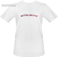 t-shirt T088 Polska-biały