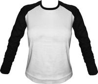 Longsleeve Damski biało-czarny