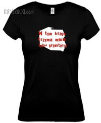 koszulka damska Grawitacja- CZARNA