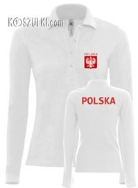 Koszulka Polo damska z dlugim rękawem Polska