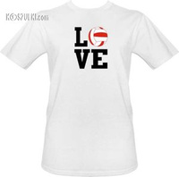 T-shirt Love volleyball