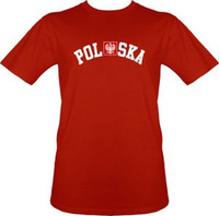 t-shirt  Polska godło Czerwony T044